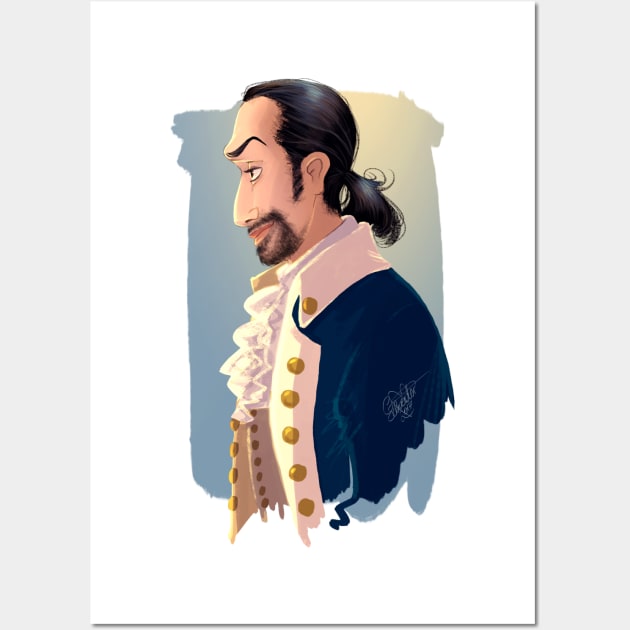 HAMILTON MUSICAL Alexander Hamilton (Lin Manuel Miranda) Wall Art by MeikeARTS